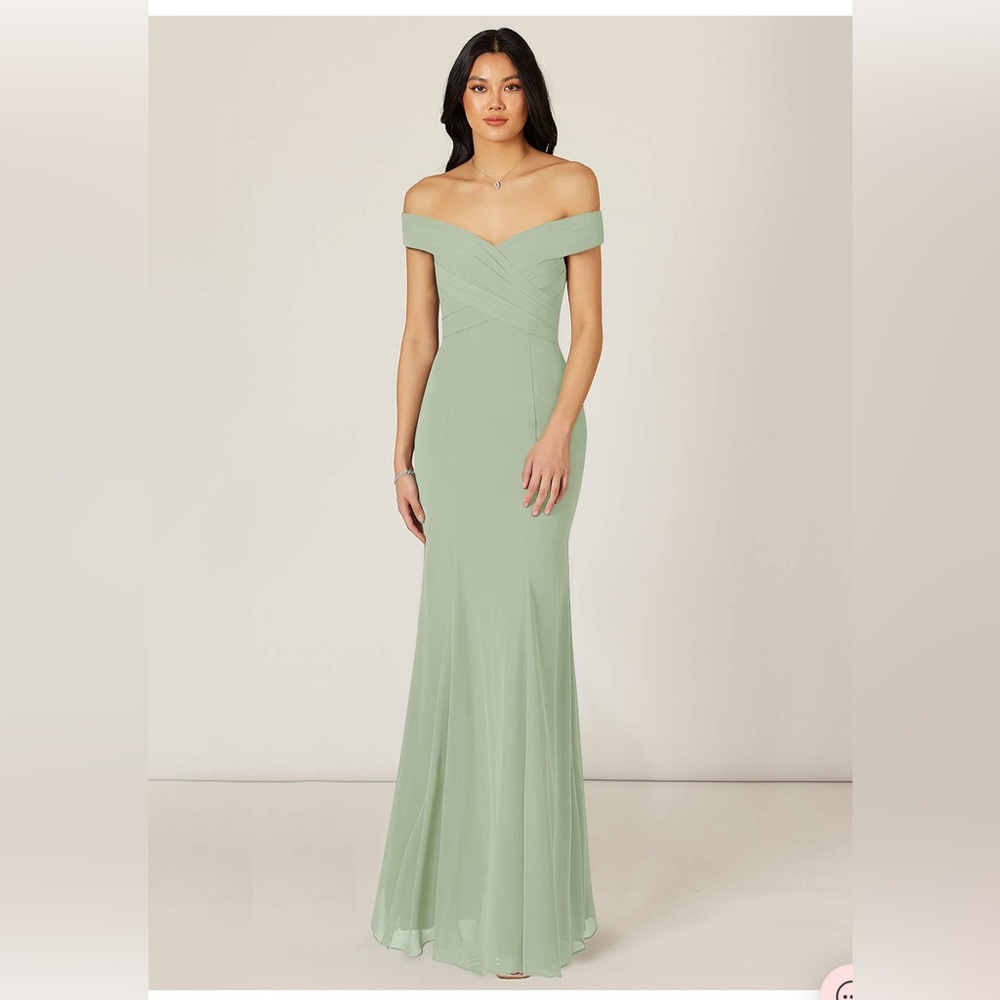 Azazie Strapless Green Dress